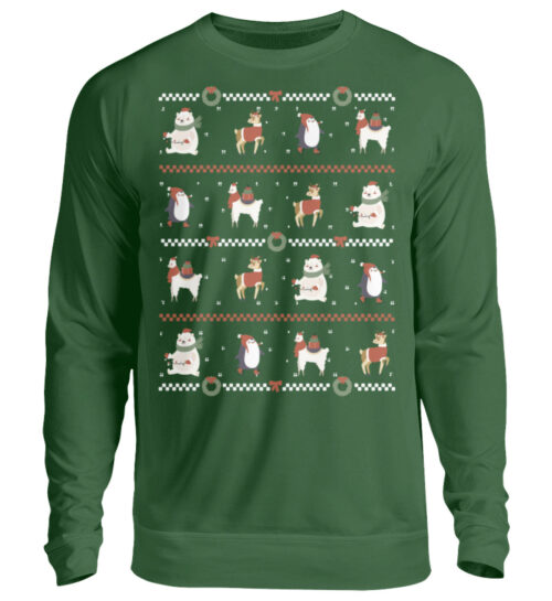 Sweatshirt "Frohe Weihnachten" - mit weihnachtlichem Muster - Unisex Pullover-833