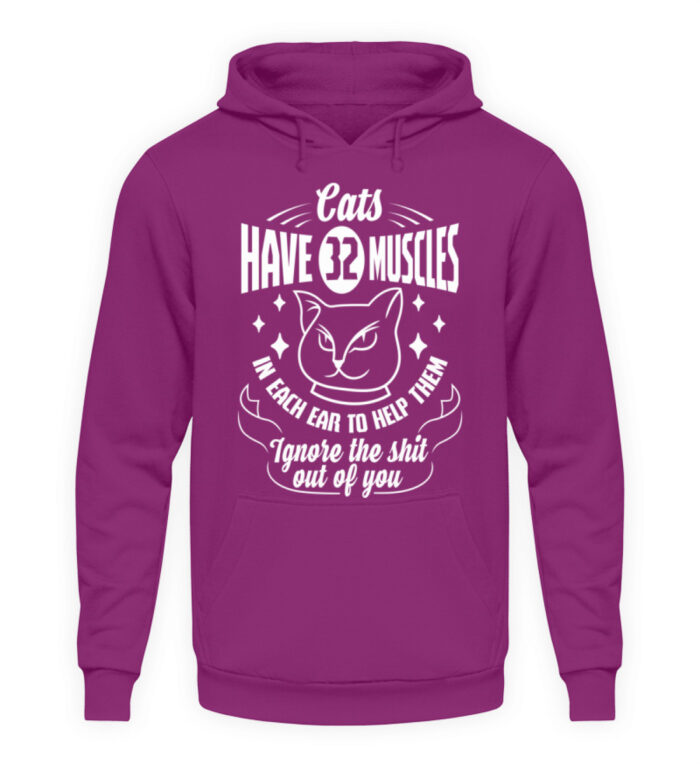 Cats have 32 muscles in each ear - Unisex Kapuzenpullover Hoodie-1658