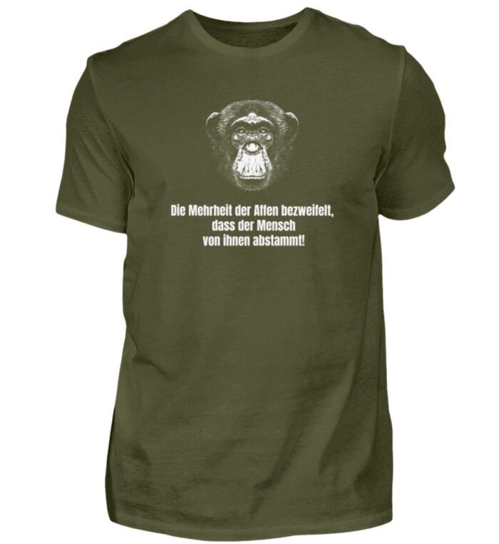 Die Mehrheit der Affen bezweifelt, dass der Mensch von ihnen abstammt! - Herren Shirt-1109