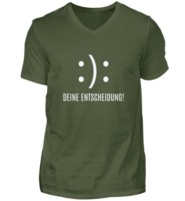 DEINE ENTSCHEIDUNG - Herren V-Neck Shirt-2587