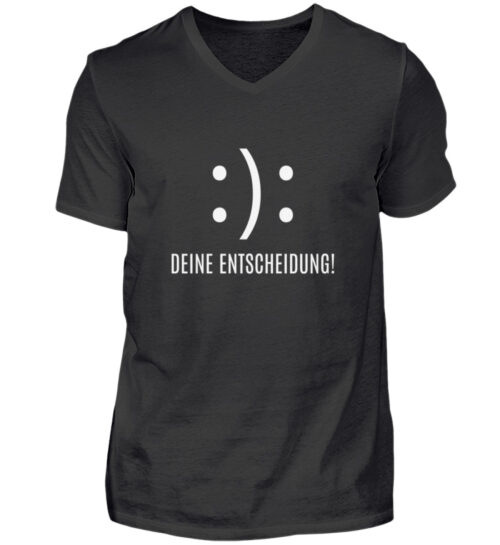 DEINE ENTSCHEIDUNG - Herren V-Neck Shirt-16