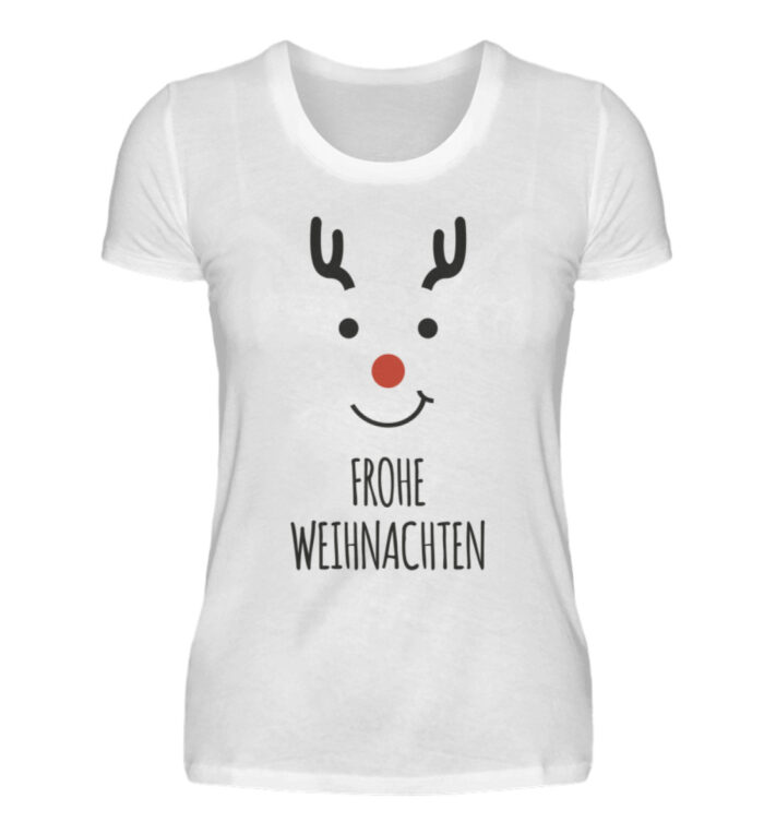 Frohe Weihnachten - Deer blk - Damenshirt-3