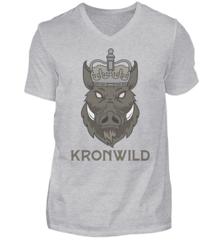 Kronwild Brand FLG4C - Herren V-Neck Shirt-17