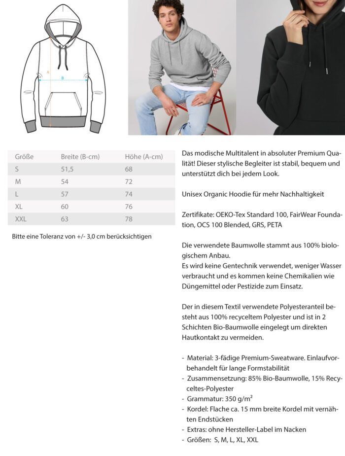 Kronwild Brand - Premium Organic Hoodie – Bild 4