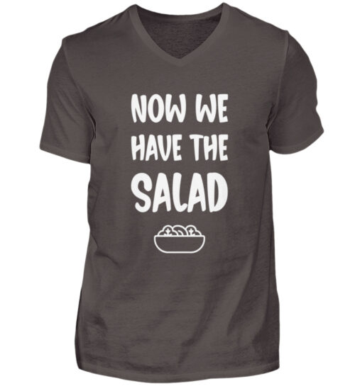 NOW WE HAVE THE SALAD - Herren V-Neck Shirt-2618