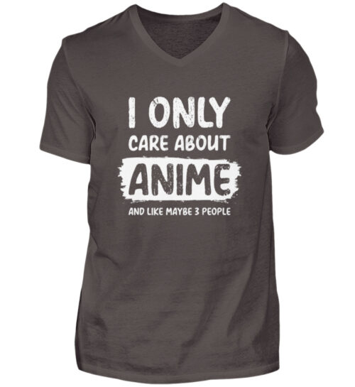 I Only Care About Anime - Herren V-Neck Shirt-2618
