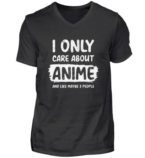 I Only Care About Anime - Herren V-Neck Shirt-16