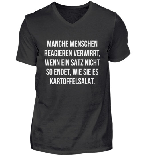 Manche Menschen reagieren verwirrt... - Herren V-Neck Shirt-16