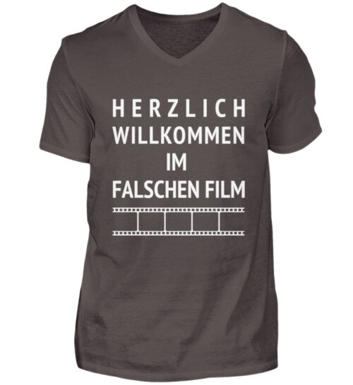 Falscher Film - Herren V-Neck Shirt-2618