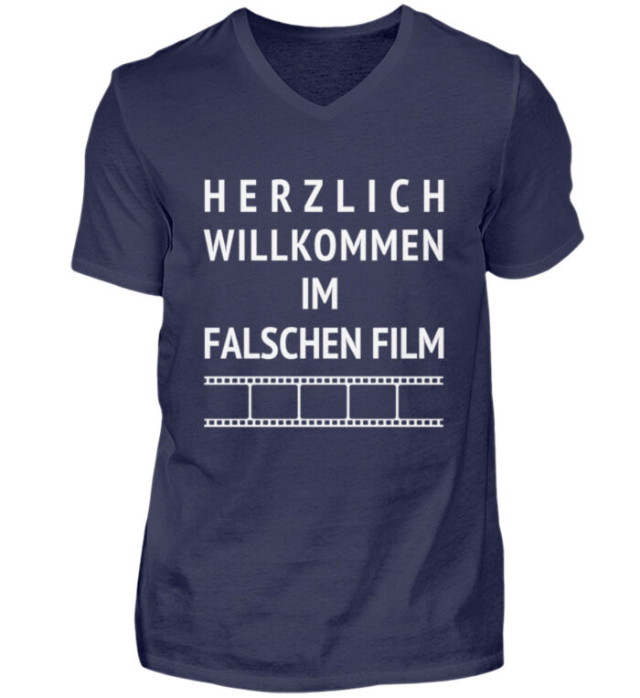 Falscher Film - Herren V-Neck Shirt-198
