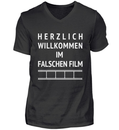 Falscher Film - Herren V-Neck Shirt-16