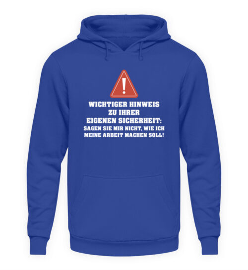 Sicherheitshinweis - Unisex Kapuzenpullover Hoodie-668