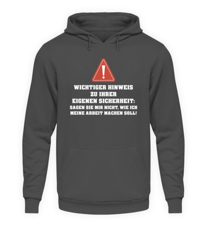 Sicherheitshinweis - Unisex Kapuzenpullover Hoodie-1762