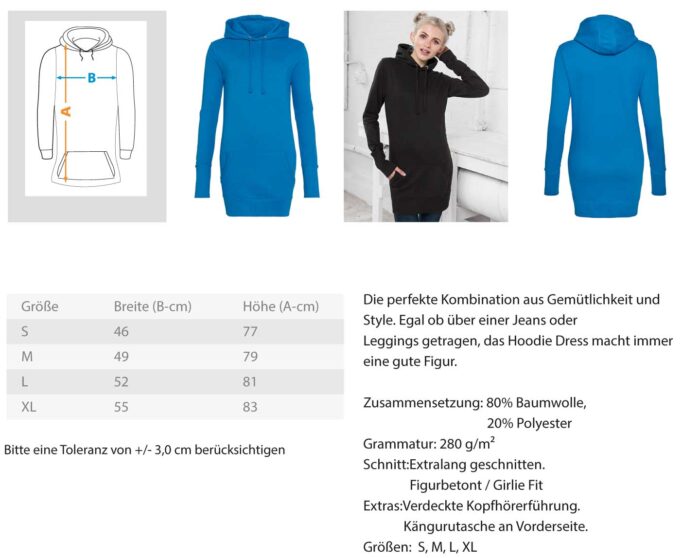 Hope - Damen Hoodie-Kleid – Bild 3