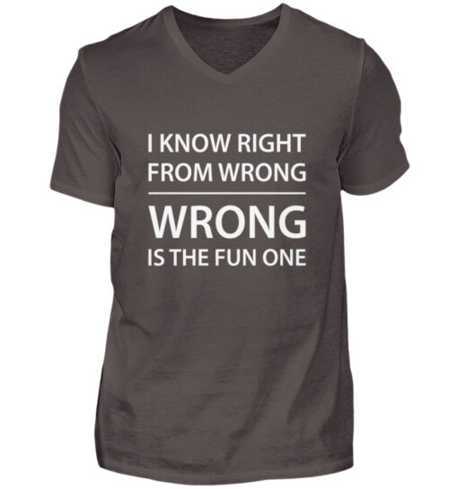 I know right from wrong - Herren V-Neck Shirt-2618