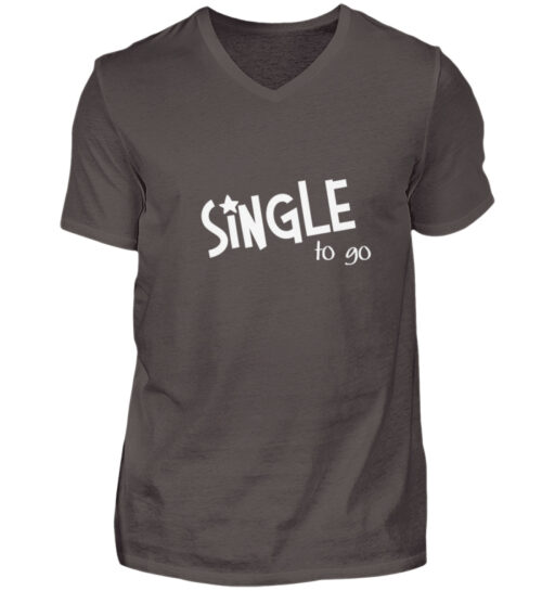 Single to go - Herren V-Neck Shirt-2618