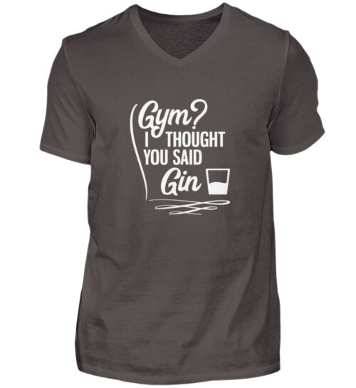 Gym? I thought you said Gin - Herren V-Neck Shirt-2618