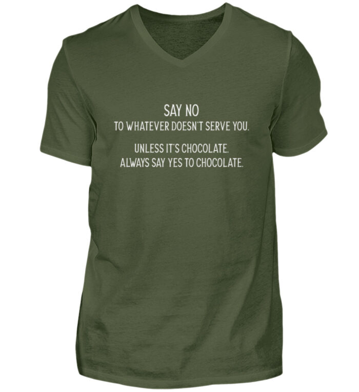 Say no to whatever doesnt serve you - Herren V-Neck Shirt-2587