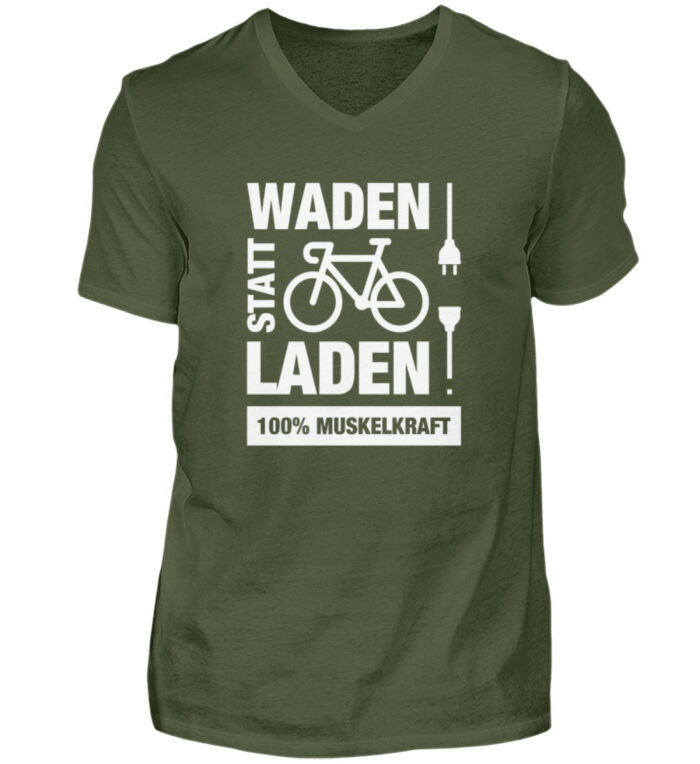 Waden Statt Laden - Herren V-Neck Shirt-2587