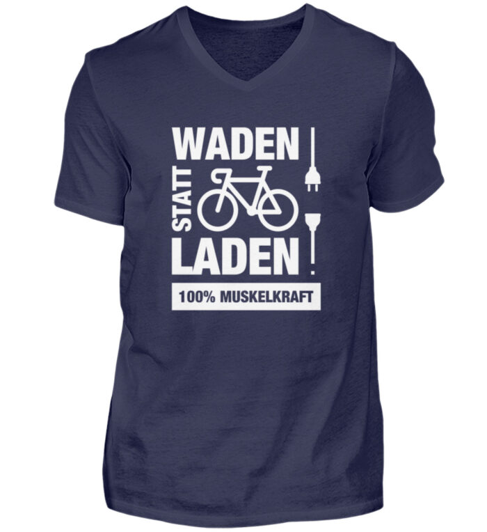 Waden Statt Laden - Herren V-Neck Shirt-198