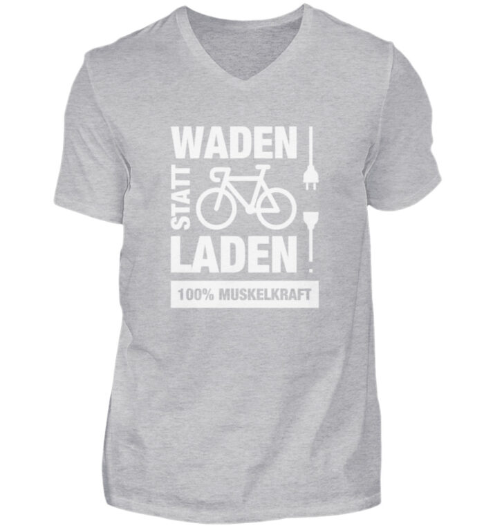 Waden Statt Laden - Herren V-Neck Shirt-17
