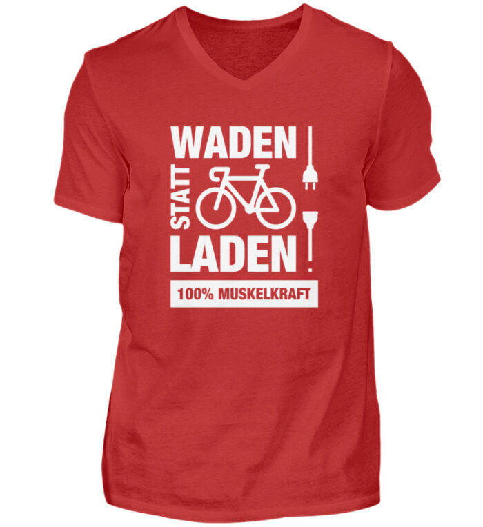 Waden Statt Laden - Herren V-Neck Shirt-4