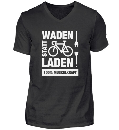 Waden Statt Laden - Herren V-Neck Shirt-16