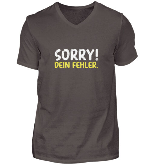Sorry - dein Fehler - Herren V-Neck Shirt-2618
