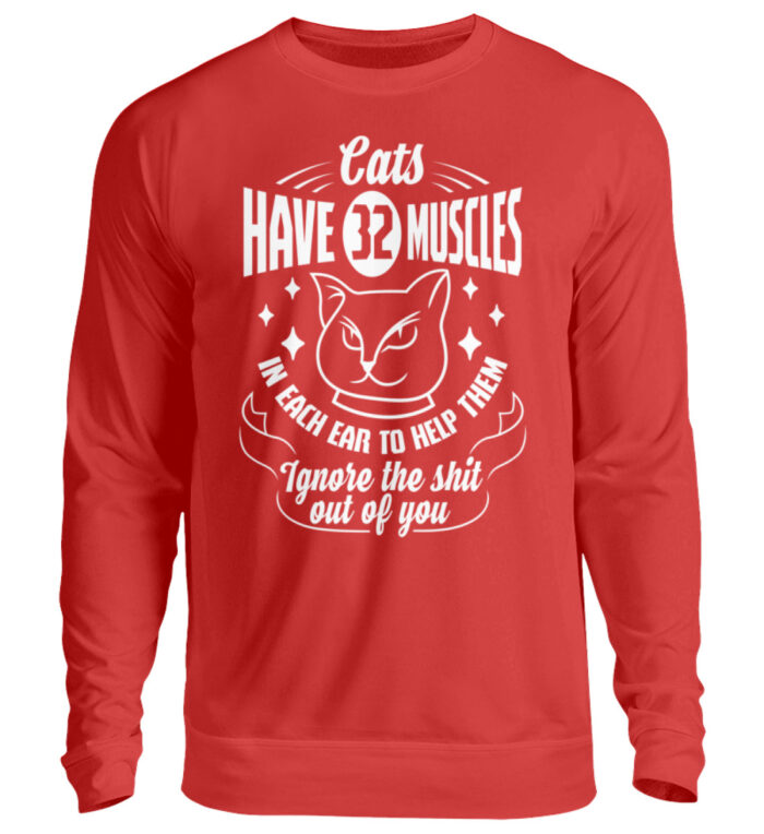 Cats have 32 muscles in each ear - Unisex Pullover-1565