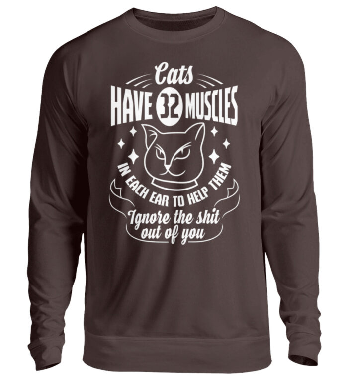 Cats have 32 muscles in each ear - Unisex Pullover-1604