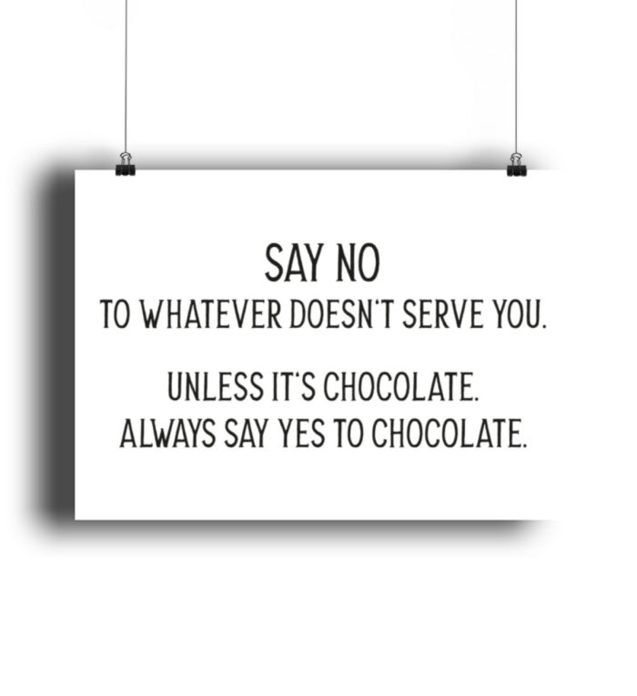 Say no to whatever doesnt serve you - DIN A2 Poster (querformat)-3