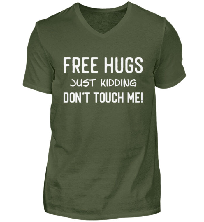 FREE HUGS - Herren V-Neck Shirt-2587
