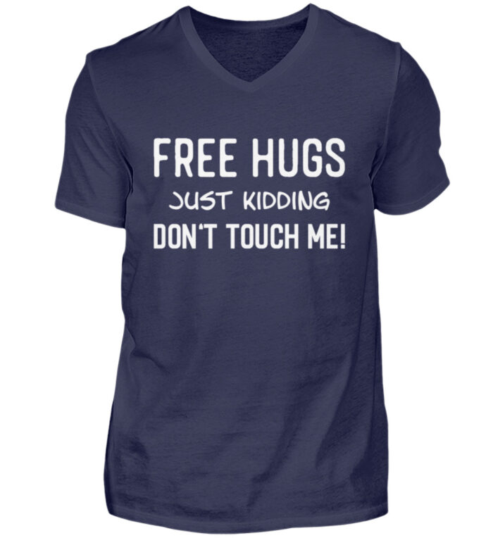FREE HUGS - Herren V-Neck Shirt-198