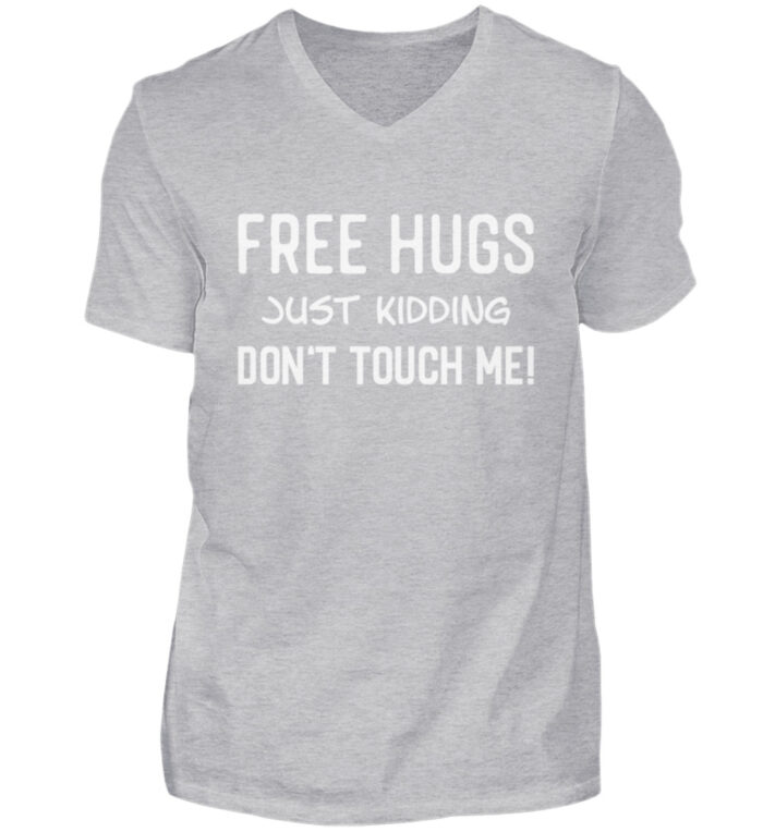 FREE HUGS - Herren V-Neck Shirt-17