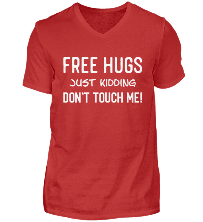 FREE HUGS - Herren V-Neck Shirt-4