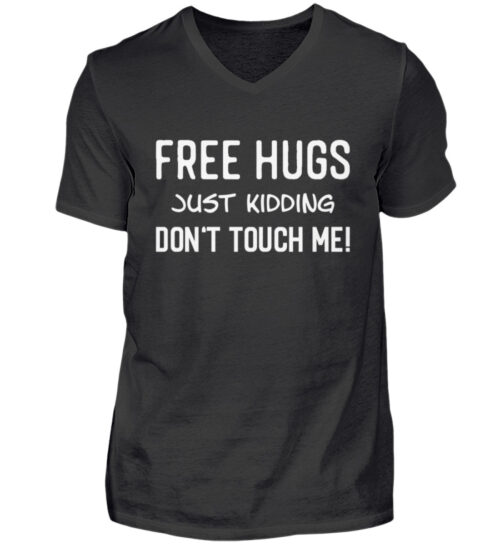 FREE HUGS - Herren V-Neck Shirt-16