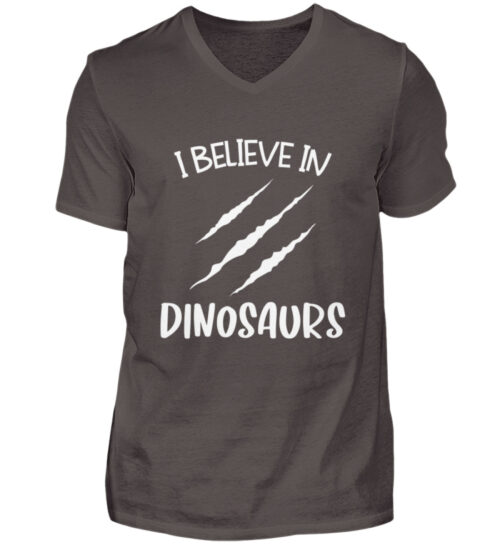 I Believe In Dinosaurs - Herren V-Neck Shirt-2618