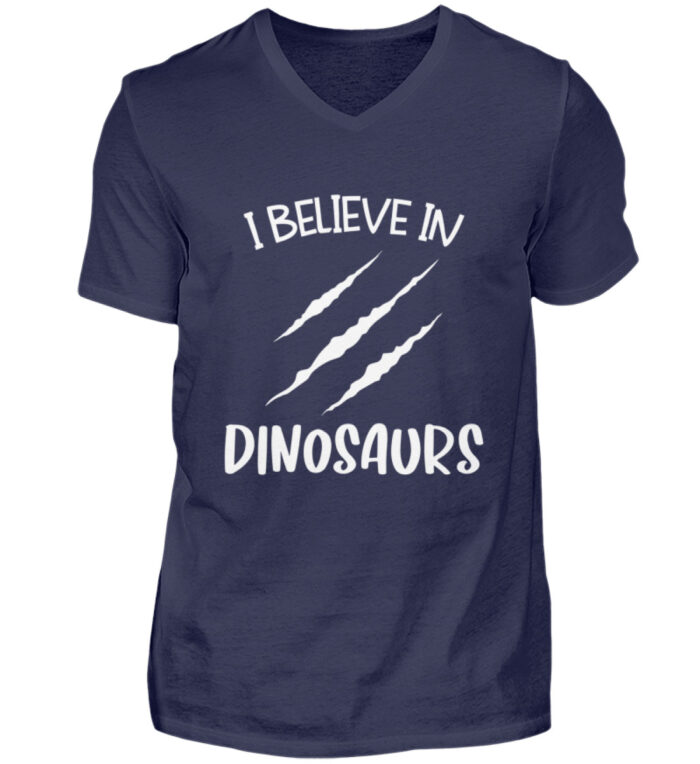I Believe In Dinosaurs - Herren V-Neck Shirt-198