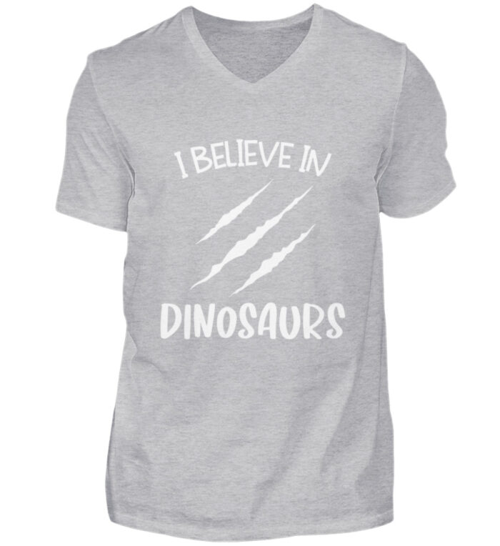 I Believe In Dinosaurs - Herren V-Neck Shirt-17