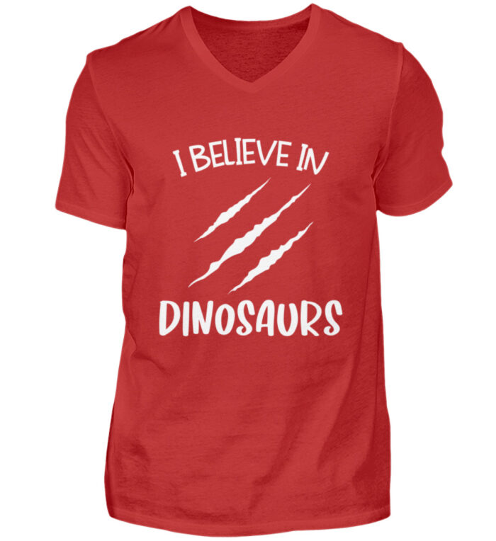 I Believe In Dinosaurs - Herren V-Neck Shirt-4