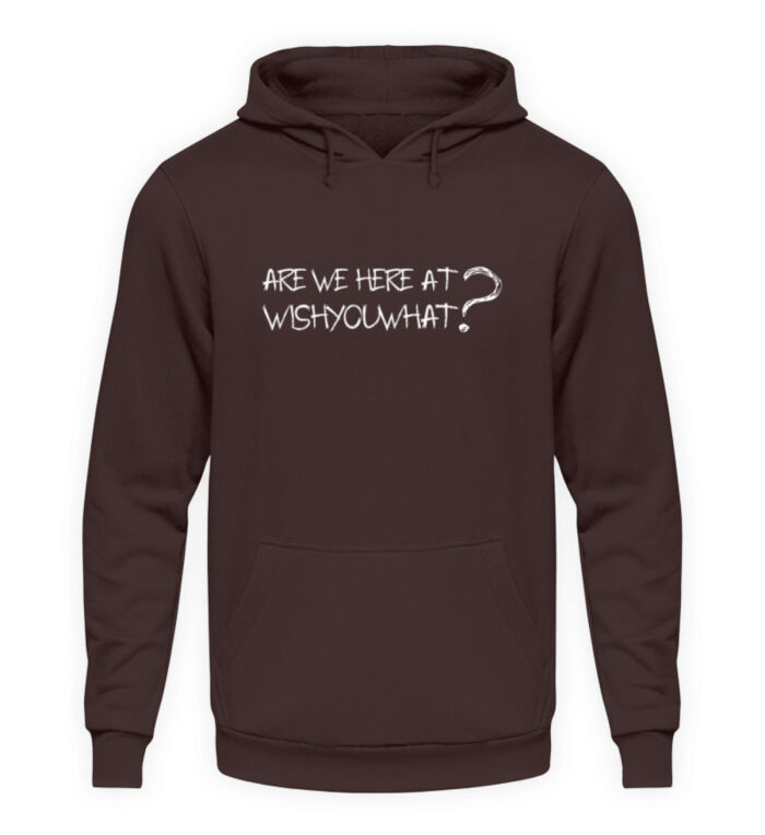 ARE WE HERE AT WISHYOUWHAT? - Unisex Kapuzenpullover Hoodie-1604