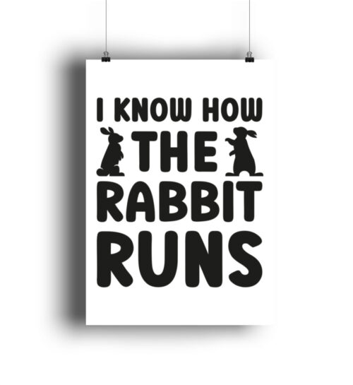 I know how the rabbit runs - DIN A2 Poster (hochformat)-3