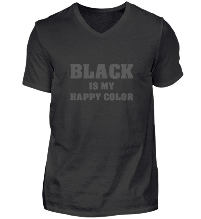 Black is my happy color - Herren V-Neck Shirt-16