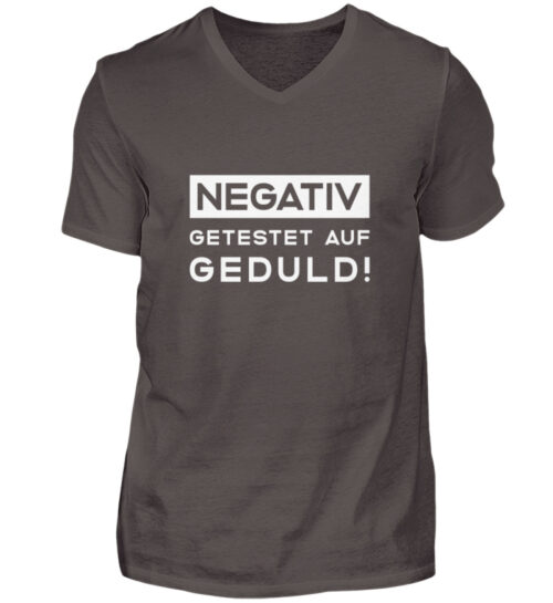 Negativ getestet auf Geduld - Herren V-Neck Shirt-2618