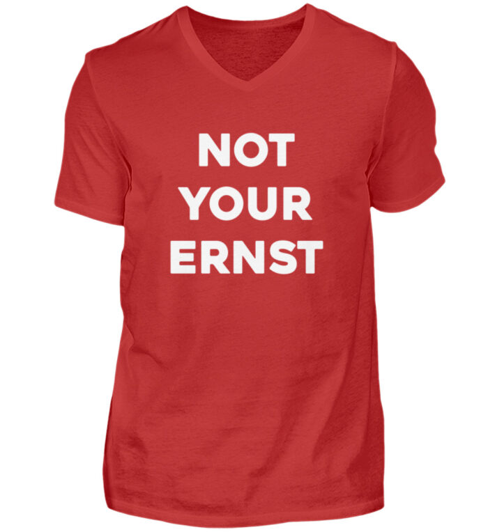 NOT YOUR ERNST - Herren V-Neck Shirt-4