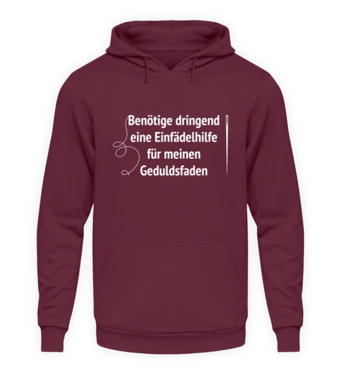 Einfädelhilfe - Unisex Kapuzenpullover Hoodie-839