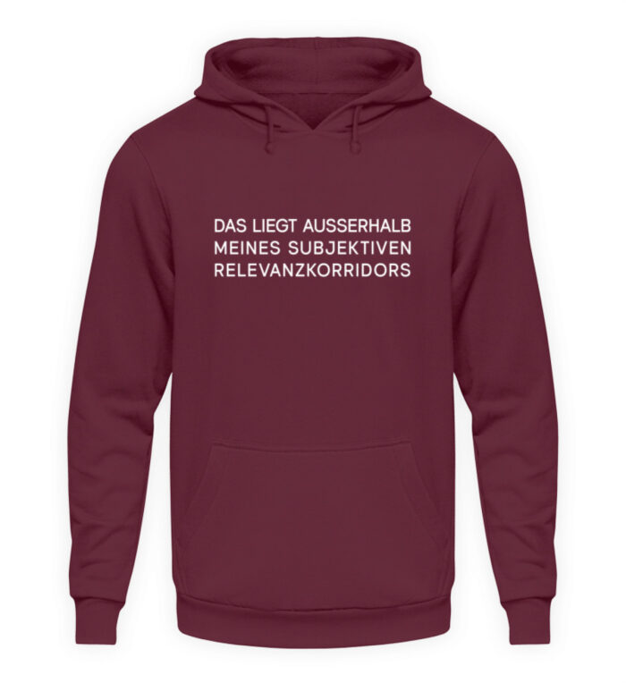 Relevanzkorridor - Unisex Kapuzenpullover Hoodie-839