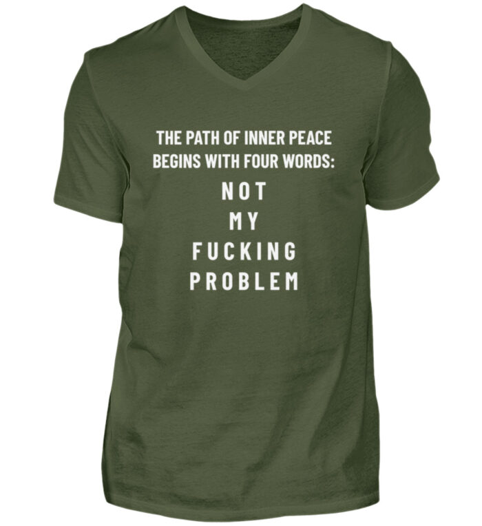 The Path Of Inner Peace - Herren V-Neck Shirt-2587