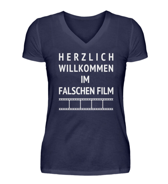 Falscher Film - V-Neck Damenshirt-198