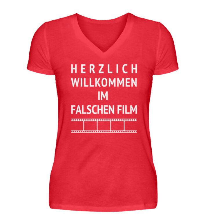 Falscher Film - V-Neck Damenshirt-2561